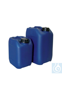 Jerrycans 25 L, HDPE, bouchon à vis DIN 51 inviolable, 245 x 295 x H 468, bleu Jerrycans 25 L,...